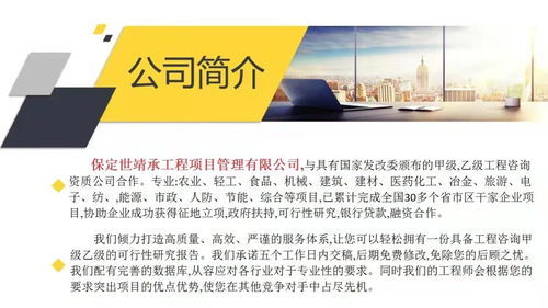 石家庄靠谱的可行性研究报告经典案例
